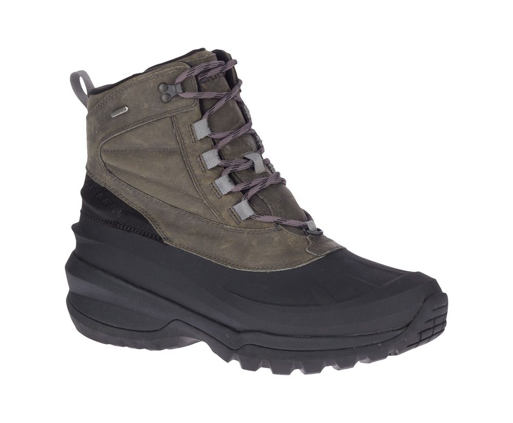 Botas Homem - Merrell Thermo Slush Mid Shell Waterproof - Cinzentas/Pretas - ASN764031